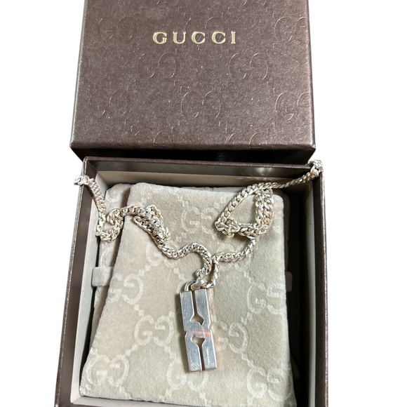 Gucci Other - Gucci Silver Pendant Necklace